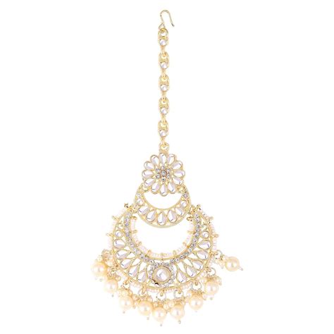 Buy MEENAZ Maang Tikka for Women Hair South Indian Temple Traditional ...