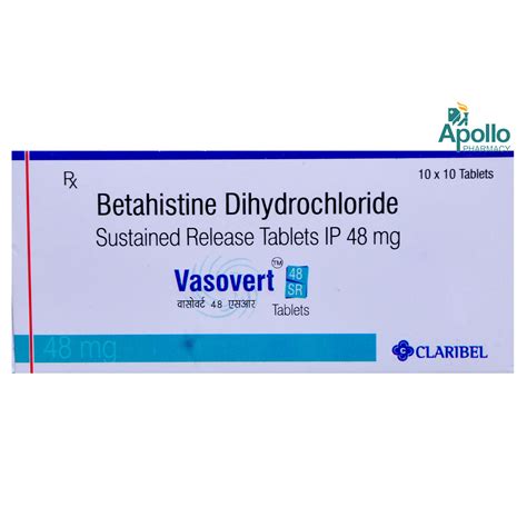 Vasovert 48 SR Tablet | Uses, Side Effects, Price | Apollo Pharmacy