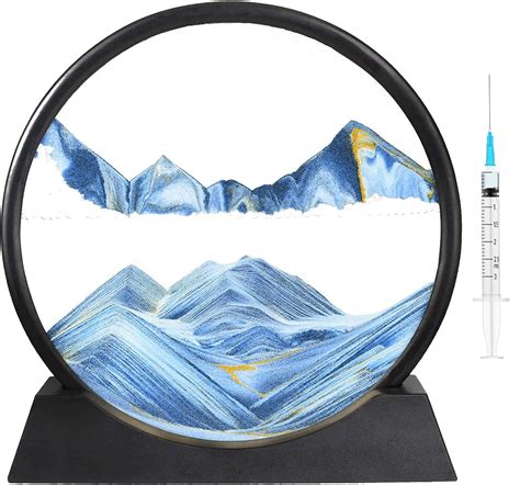 Buy CPENSUS Moving Sand Art Picture Glass Liquid Painting 3D Natural ...