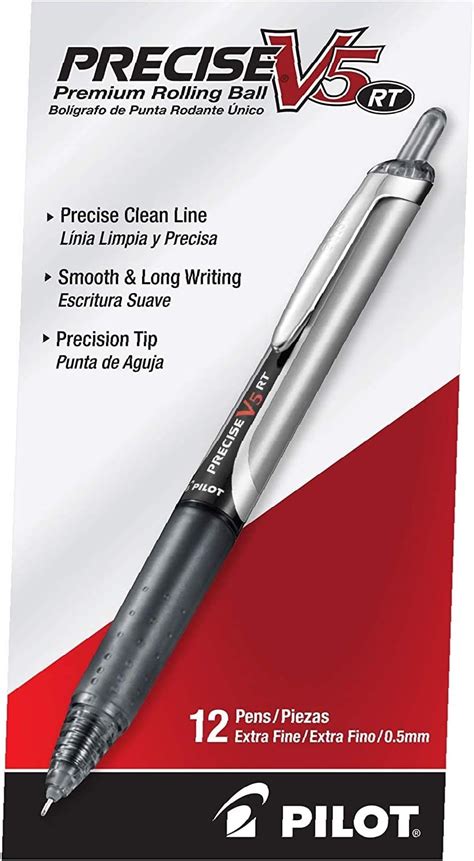 Pilot Precise V5 Rt Refillable&Retractable Liquid Ink Rolling Ball Pens ...