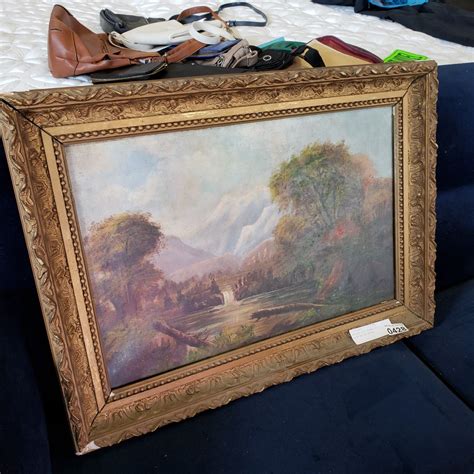 ANTIQUE GILT FRAMED OIL PAINTING ON CANVAS