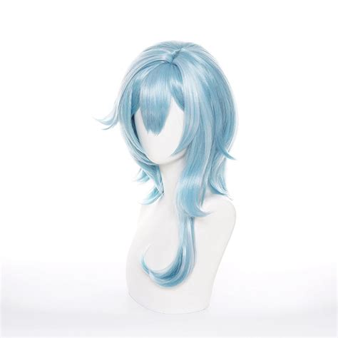 Buy iirukaa Anime Eula Cosplay Fluffy Wig for Game Genshin Impact ...