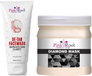 PINKROOT De-Tan Face Wash 100ml With Diamond Mask 500ml Price in India ...