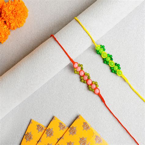 Buy Handcrafted Macrame Floral Rakhi With Roli Chawal | Set of 2 Online ...