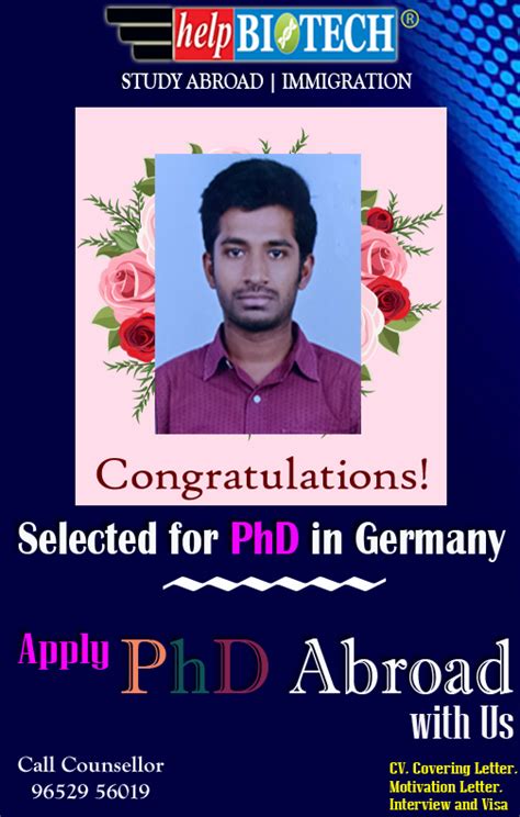 Apply PhD Abroad with helpBIOTECH