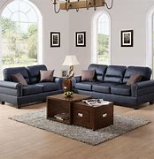 Image result for 2 Piece Black Sofa Set