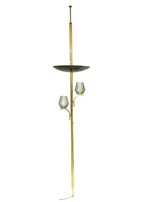 Brass Triple Light Floor to Ceiling Tension Pole Lamp at 1stDibs ...