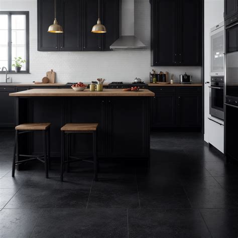 17+ Kitchens Featuring Black Floor Tiles – radientlyrawkitchen