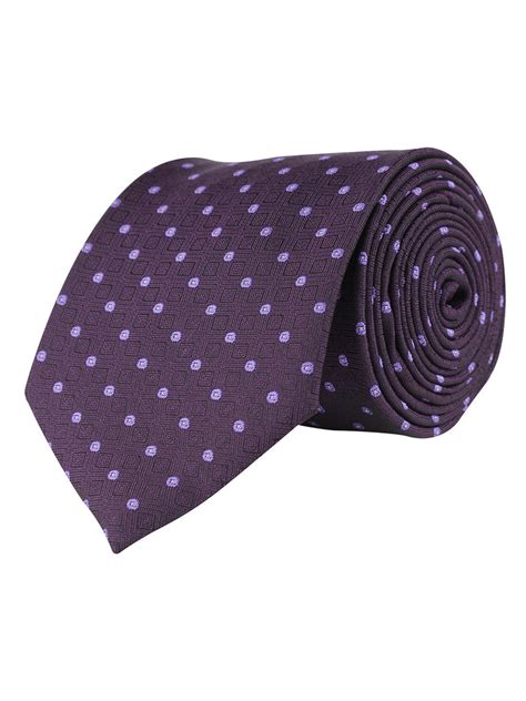 Kavove The Polka Abstract Fusion Purple Necktie For Men