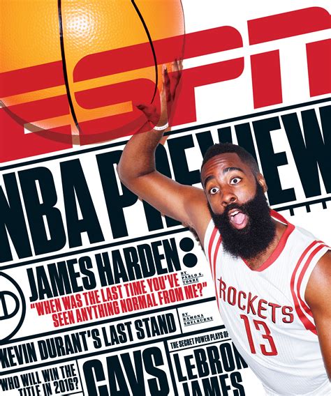 On Newsstands Friday: NBA Standout James Harden is on the cover of ESPN ...