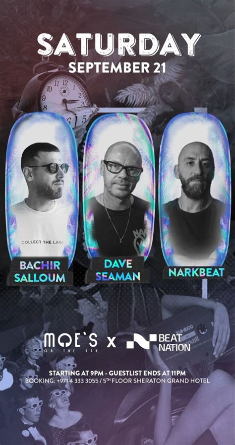 *Moe’s x Beatnation* Dave Seaman / Narkbeat / Bachir Salloum , Moe's on ...