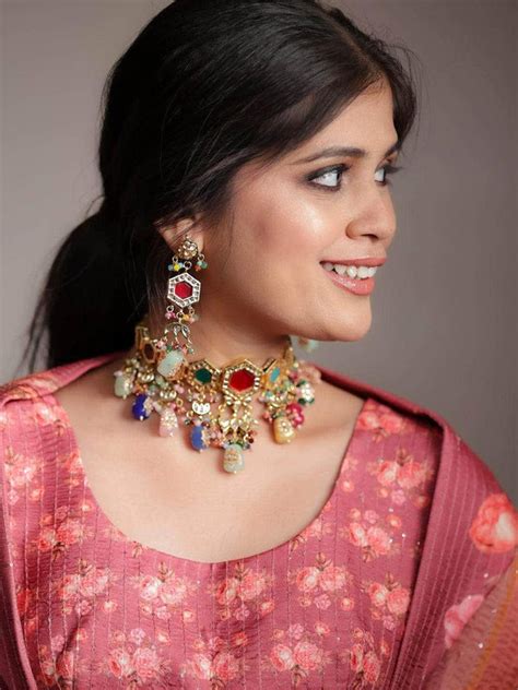 Buy Multi Color Navratna Stone Choker Set Online - Ishhaara