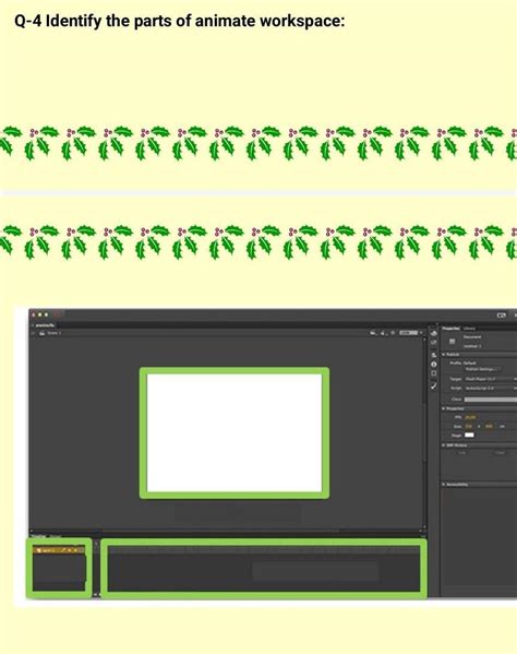 Identify the highlight parts of animat workspace. - Brainly.in