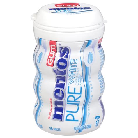 Mentos Pure White Sweet Mint Sugar Free Gum - Shop Gum & mints at H-E-B