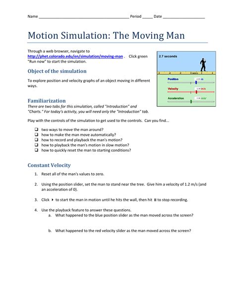 Motion Simulation: The Moving Man