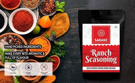SARANZ Exotic Ranch Mix Seasoning Blend – Aromatic Vegan Spice Mix for ...