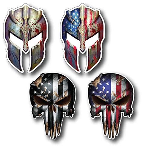 Variety Pack of Small Spartan Helmet Punisher Skull India | Ubuy