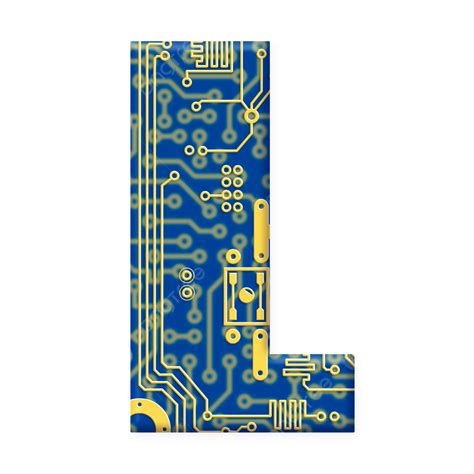 Buchstaben Des Alphabets Die Von Einer Elektronischen Leiterplatte Auf Weißem Hintergrund ...