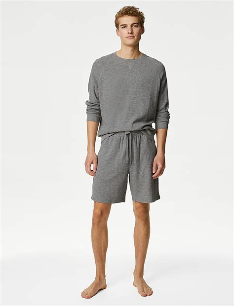 Buy Pure Cotton Waffle Loungewear Sweatshirt at Marks & Spencer