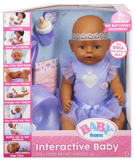 Buy BABY born Interactive Baby Doll- Dark Brown Eyes Online in India ...