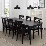Image result for IKEA Dining Room with Black Cabinets