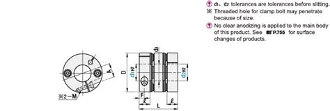 Disc Couplings High Regidity Double Disc, Clamping Type | MISUMI ...