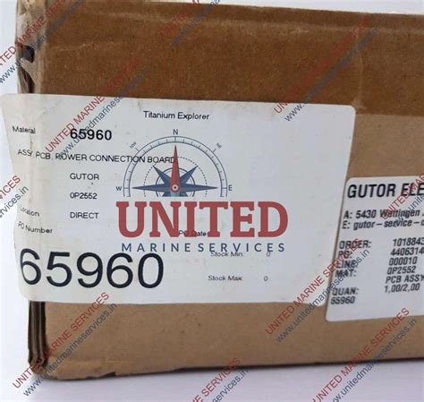 GUTOR POWER CONNECTION BOARD PCB 0P2552 640-2552 REV 01 | United Marine ...