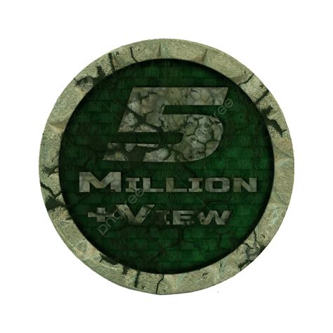 Five Million Label 100 Editable, Youtube Elements, 5 Million, Label PNG ...