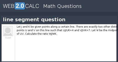 View question - line segment question