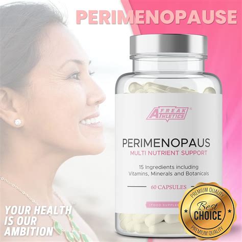 Perimenopause Support Supplements - 60 Capsules for Women's Wellbeing - Early Menopause Relief ...