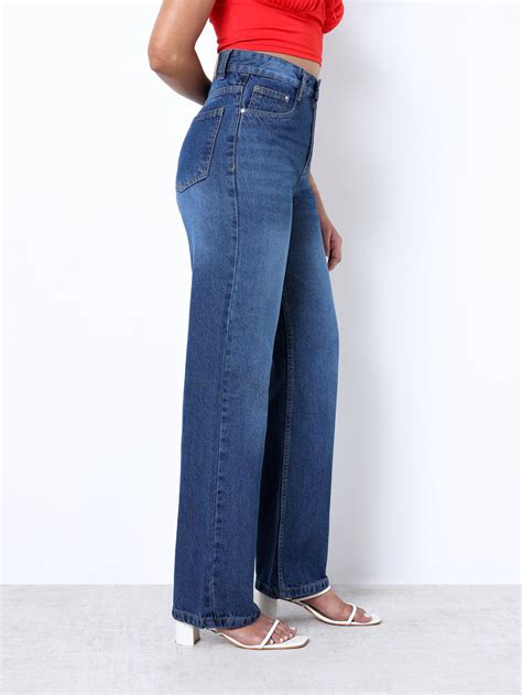 Zuya Whisker Straight Fit Spray Denim Jeans - 5 Pockets / Classic Comf ...