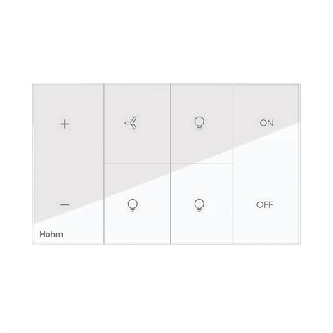 Polycab Hohm Vivere 4 Module WiFi Smart Integrated White Glass Touch ...