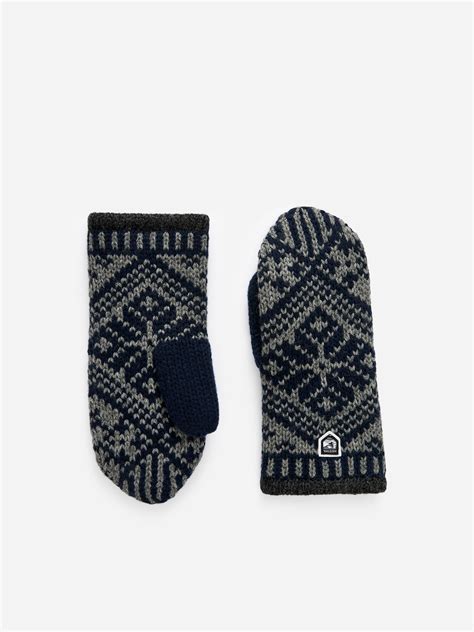 Hestra Nordic Wool Mittens – Blue/Grey – Men – ARKET GB