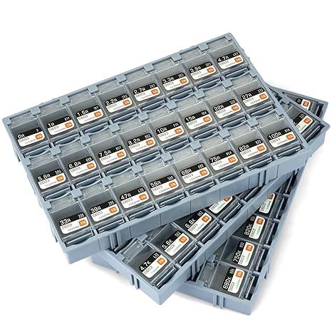 Guanruixin 0603 SMD Resistor Assortment Kit,Resistor Pack of 7200 ...