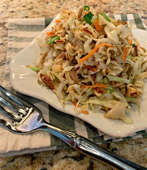 Mom's Asian Ramen Coleslaw - The Cookin Chicks