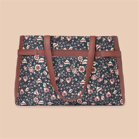 Chittoor Blue Kalamkari Statement Office Bag – Zouk