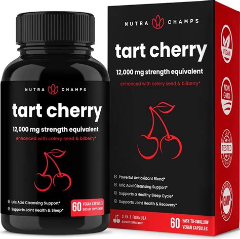 Amazon.com: Organic Tart Cherry Extract Capsules | Tart Cherry ...
