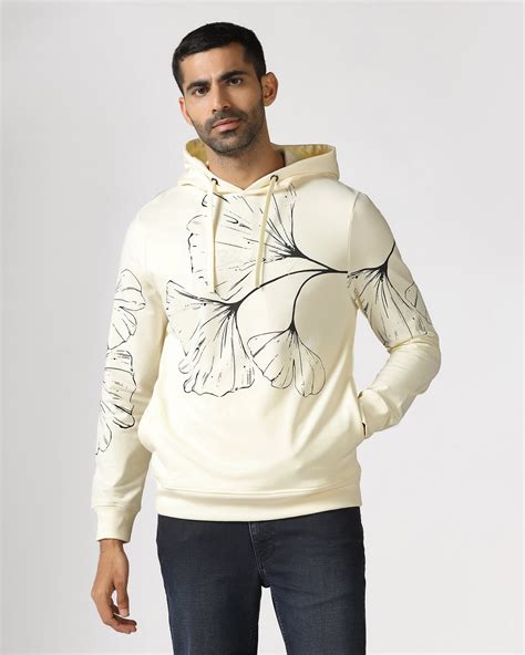 Buy Off White Hoodie Solid Sweatshirt From Gecko Collection