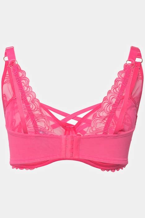 Strappy Underwire Bra, pink red | Ulla Popken