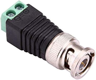 RIVER FOX 1 Piece BNC Balun Connector Camera Terminal Male Adpater CCTV ...