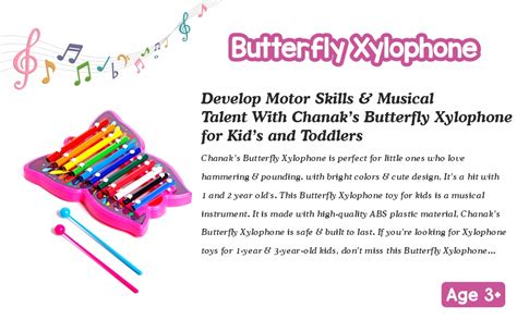 Buy Chanak Musical Butterfly Xylophone Toy, Plastic Butterfly Xylophone ...