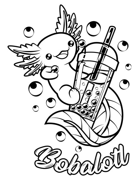 Cute Axolotl Coloring Page Digital Download Axolotls Kawaii, 60% OFF