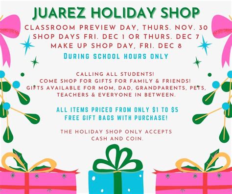 Juarez Holiday Shop, Juarez Elementary School, Spring Valley, 1 ...