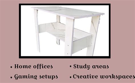SBF Furniture Engineered Wood Computer Desk with One Tier Shelves ...