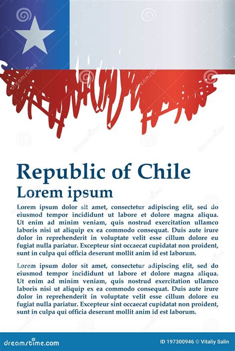 Flag of Chile, Republic of Chile. Bright, Colorful Vector Illustration ...