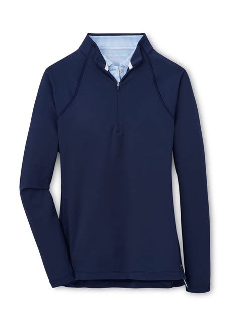 Peter Millar Raglan Sleeve Perth Layer Quarter-Zip Women's Navy ...