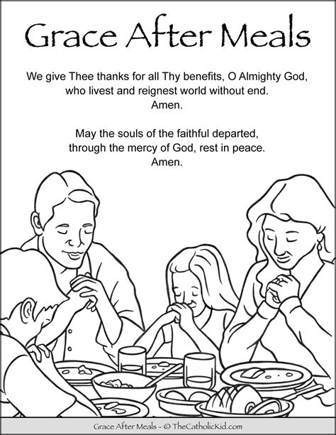 Catholic Prayer Before Meals Printable
