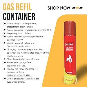 Instamall Aluminum Gas Lighter Refill Can,100 ML Pack of 1 (Red ...