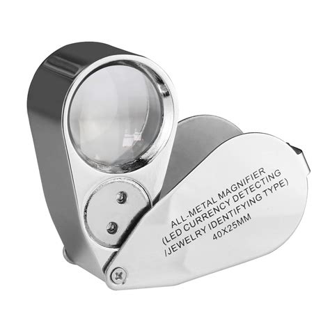 PIA INTERNATIONAL® STAINLESS STEEL 40X Magnifying LOUPE Magnifier with ...