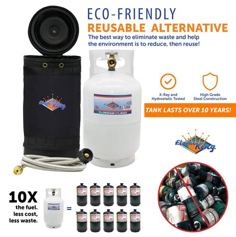 Propane Gas Hauler Kit 10lb Propane Tank, Adapter Hose and Insulated ...